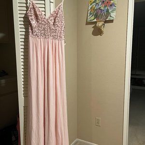 Pink Sequins Gown - Davids Bridal